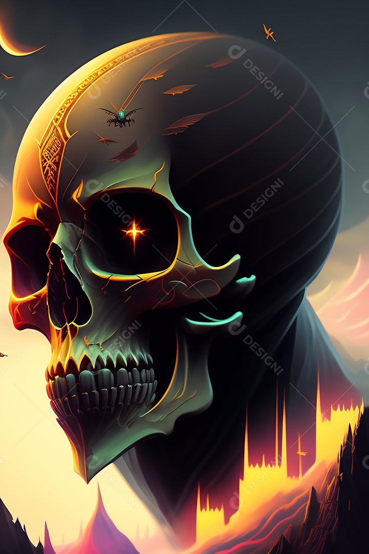 Papel de parede de caveira