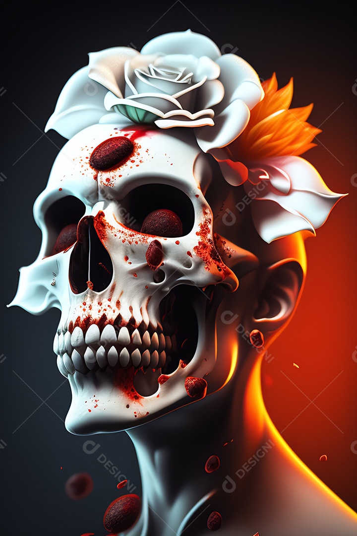 Papel de parede de caveira