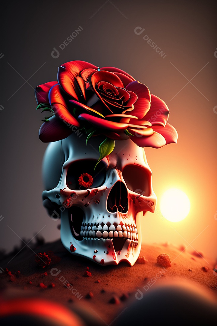 Papel de parede de caveira