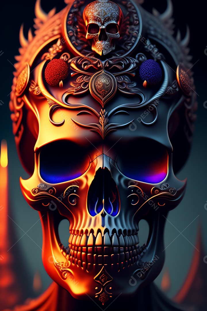 Papel de parede de caveira