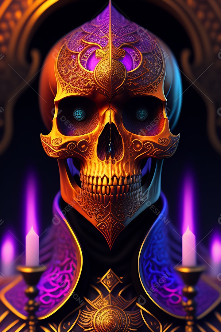 Papel de parede de caveira