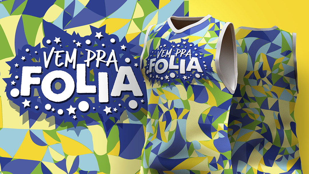 Abadá de Carnaval Estampa Colorido Ai + EPS