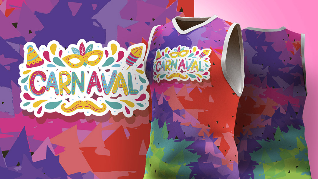 Abadá de Carnaval Estampa Colorido Ai + EPS