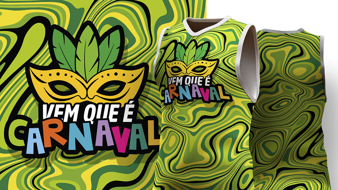 Abadá de Carnaval Estampa Verde Ai + EPS