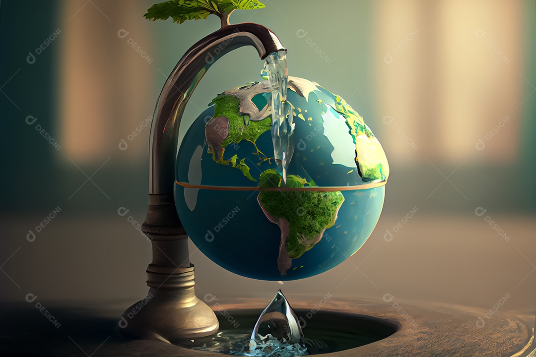 Dia Mundial da Água dia da conservação da água, economize água, a água é importante para a vida 22 de março