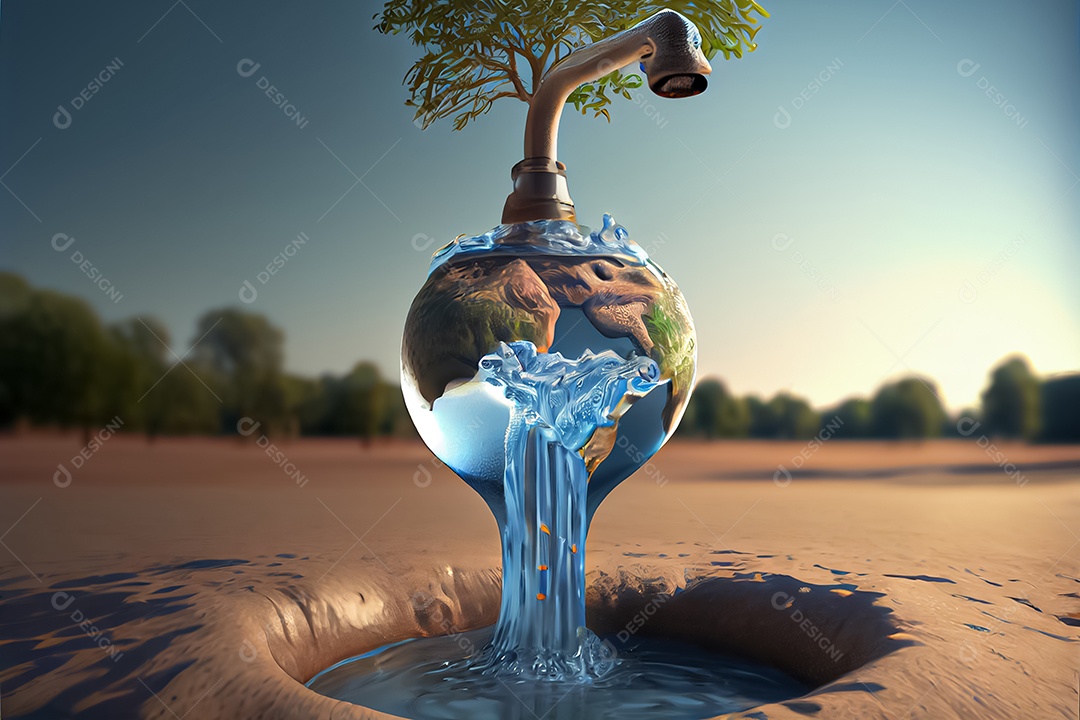 Dia Mundial da Água dia da conservação da água, economize água, a água é importante para a vida 22 de março