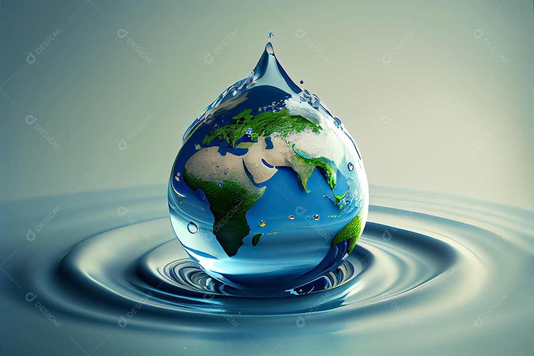 Dia Mundial da Água dia da conservação da água, economize água, a água é importante para a vida 22 de março