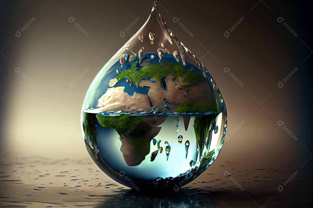 Dia Mundial da Água dia da conservação da água, economize água, a água é importante para a vida 22 de março