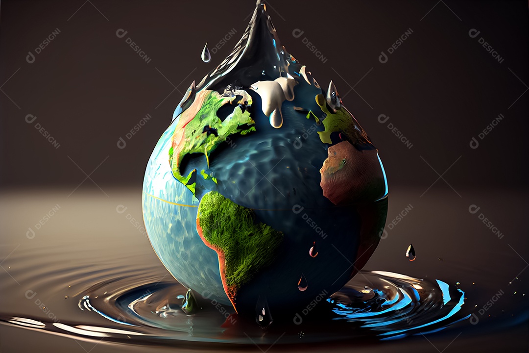 Dia Mundial da Água dia da conservação da água, economize água, a água é importante para a vida 22 de março