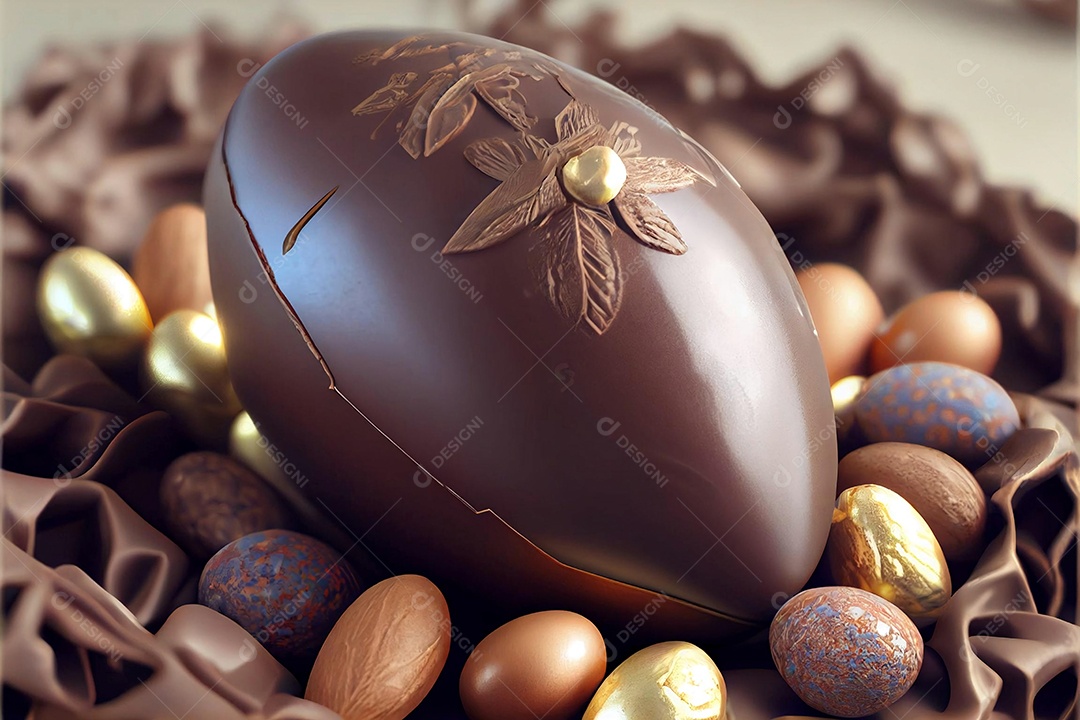 Ovos de páscoa sobre um fundo isolado