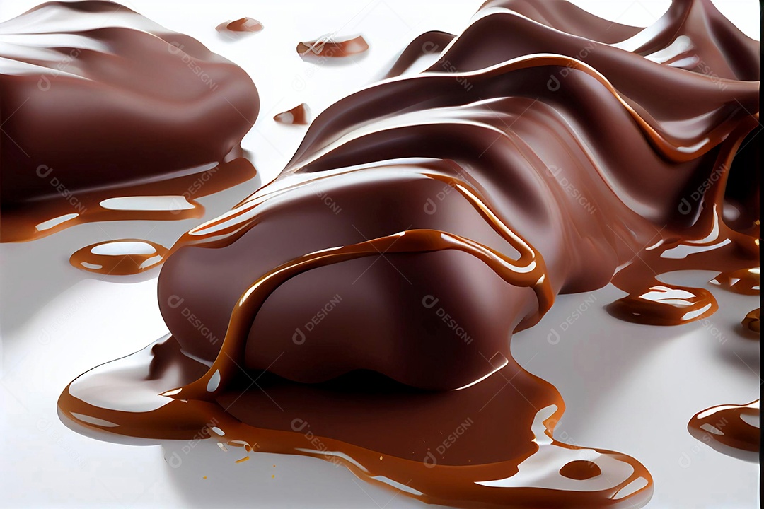 Chocolates sobre um prato de comida