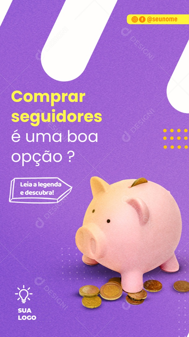 Story Comprar Seguidores é Uma Boa Opção Social Media PSD Editável