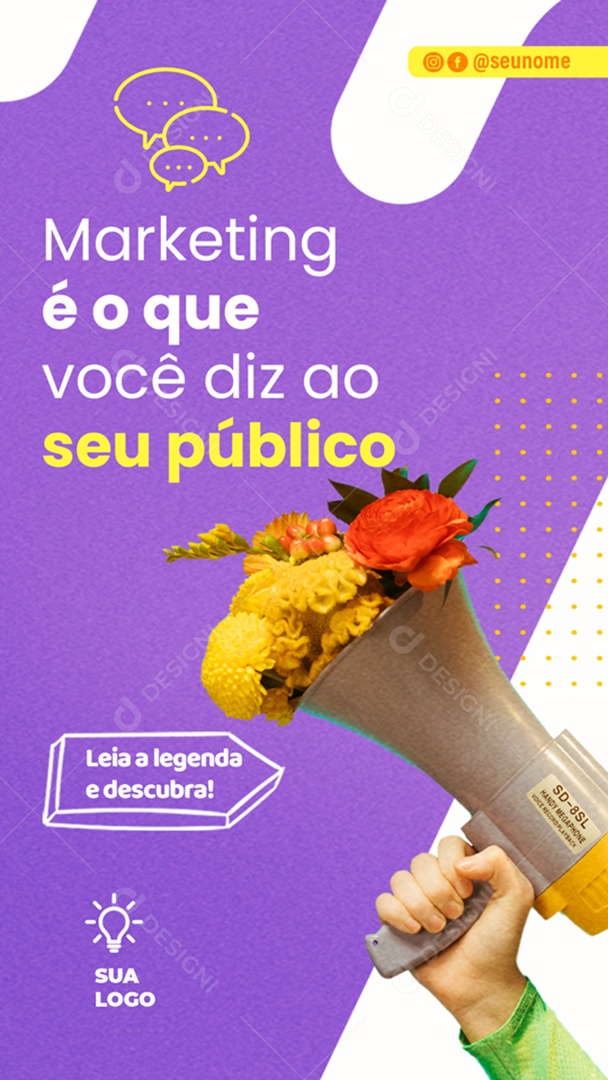 Story Marketing é o Que Você Diz ao Seu Público Social Media PSD Editável