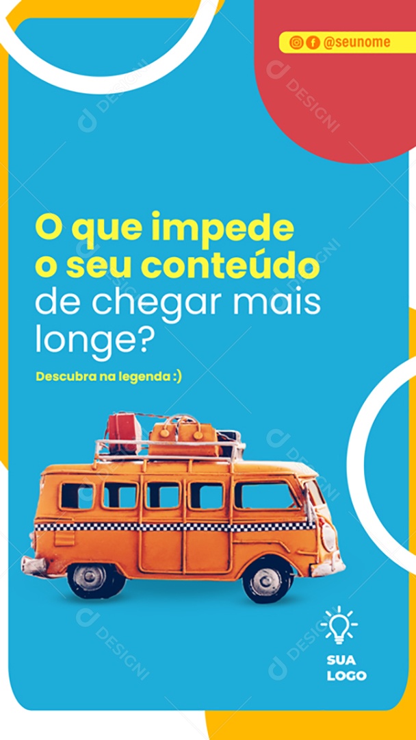 Story O Que Impede o Seu Conteúdo de Chegar Mais Longe Social Media PSD Editável