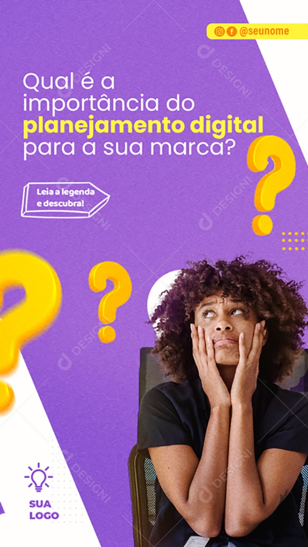 Story Qual a Importância do Planejamento Digital Para a Sua Marca Social Media PSD Editável