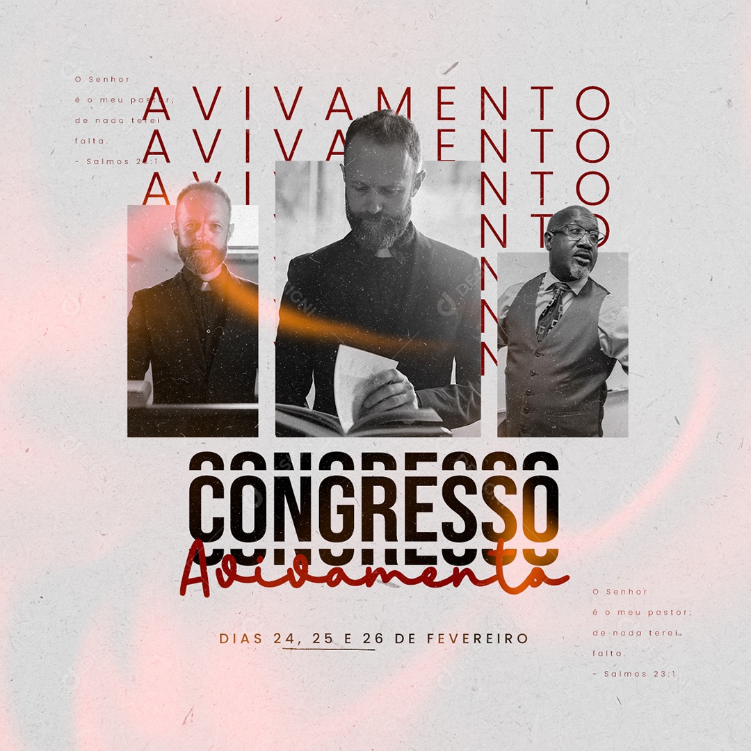 Congresso Avivamento Gospel Igreja Social Media PSD Editável