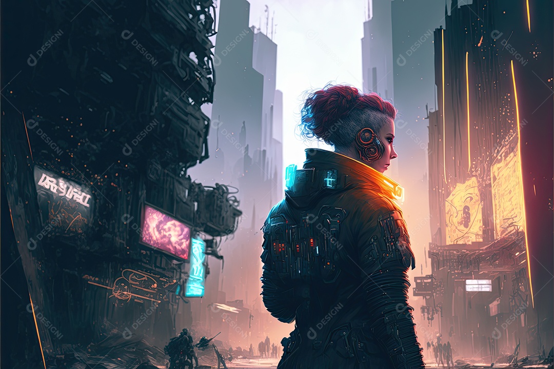 Ilustração de um personagem do jogo.