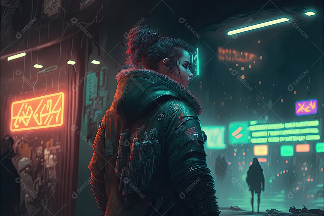 Ilustração de um personagem do jogo.