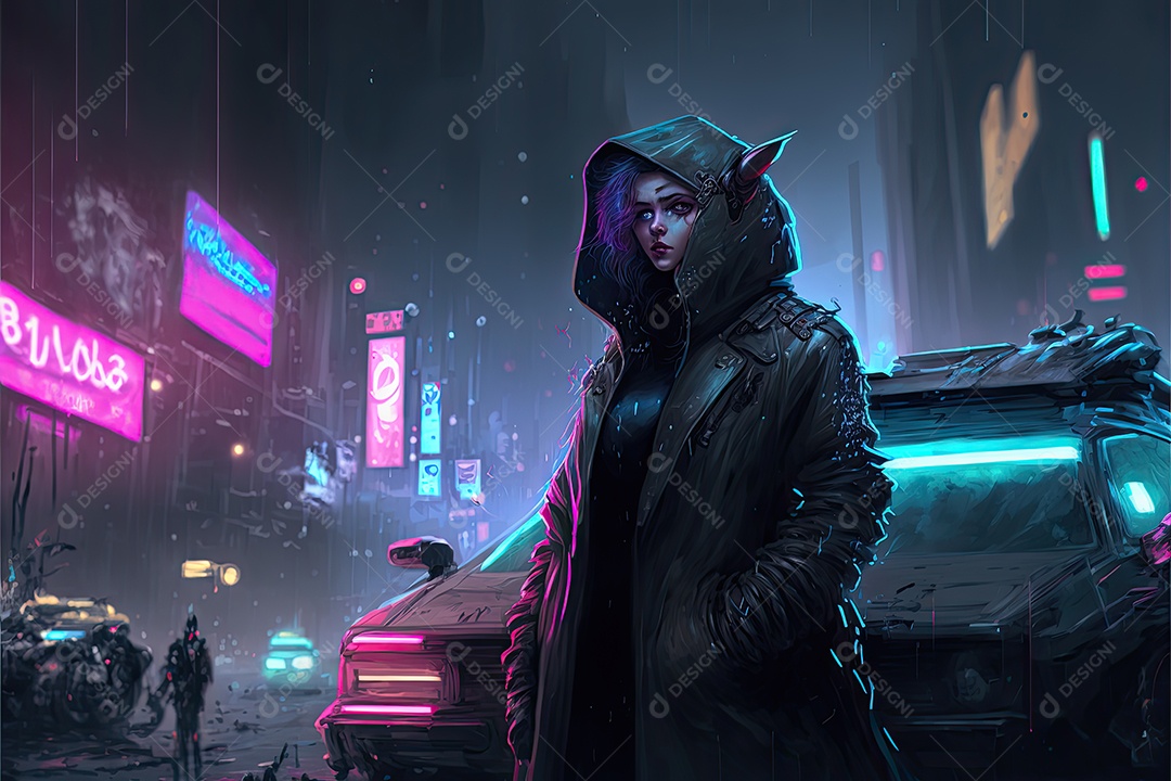 Ilustração de um personagem do jogo.