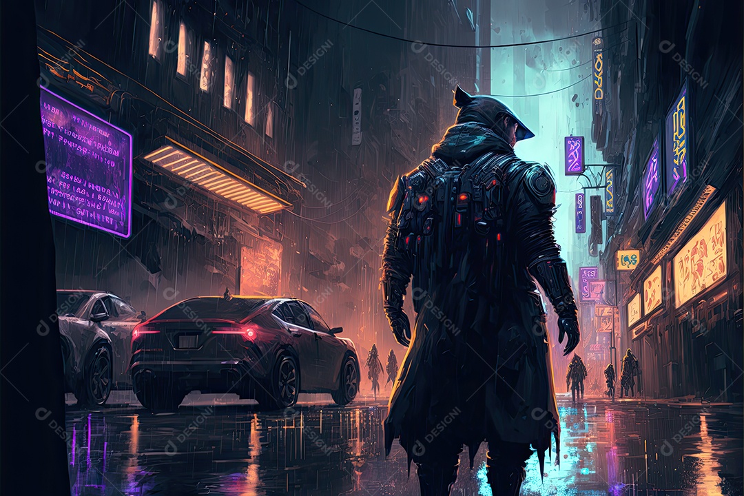 Ilustração de um personagem do jogo.