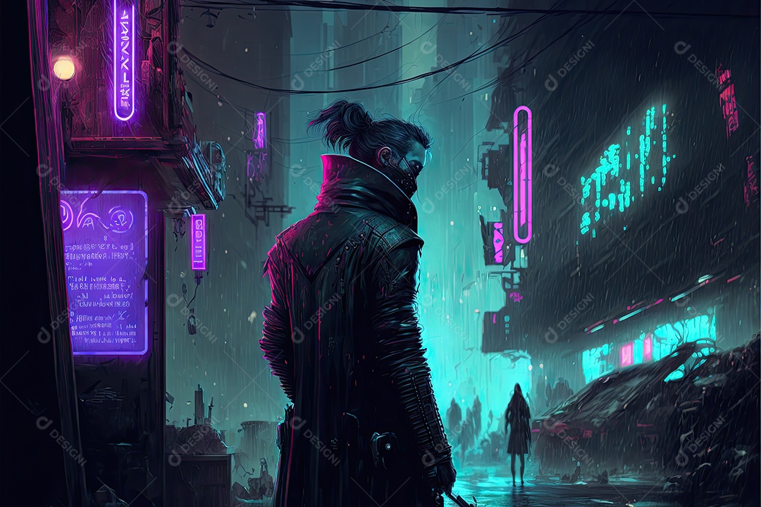 Ilustração de um personagem do jogo.