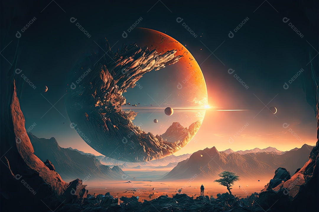 Ilustração de um personagem do jogo.