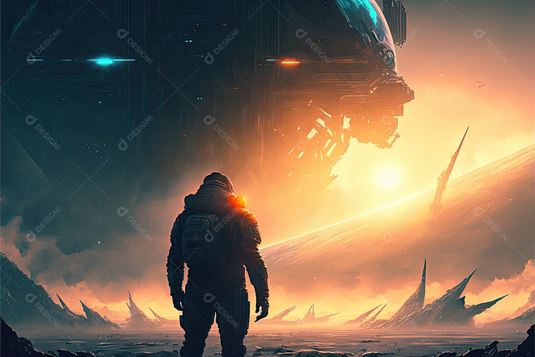 Ilustração de um personagem do jogo.