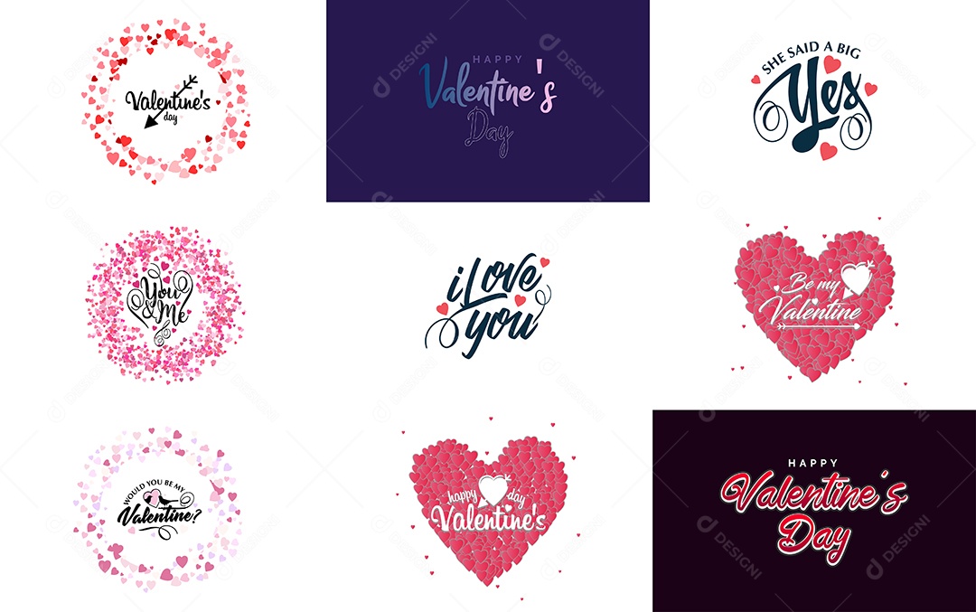 Textos De Feliz Dia Dos Namorados Vetor EPS