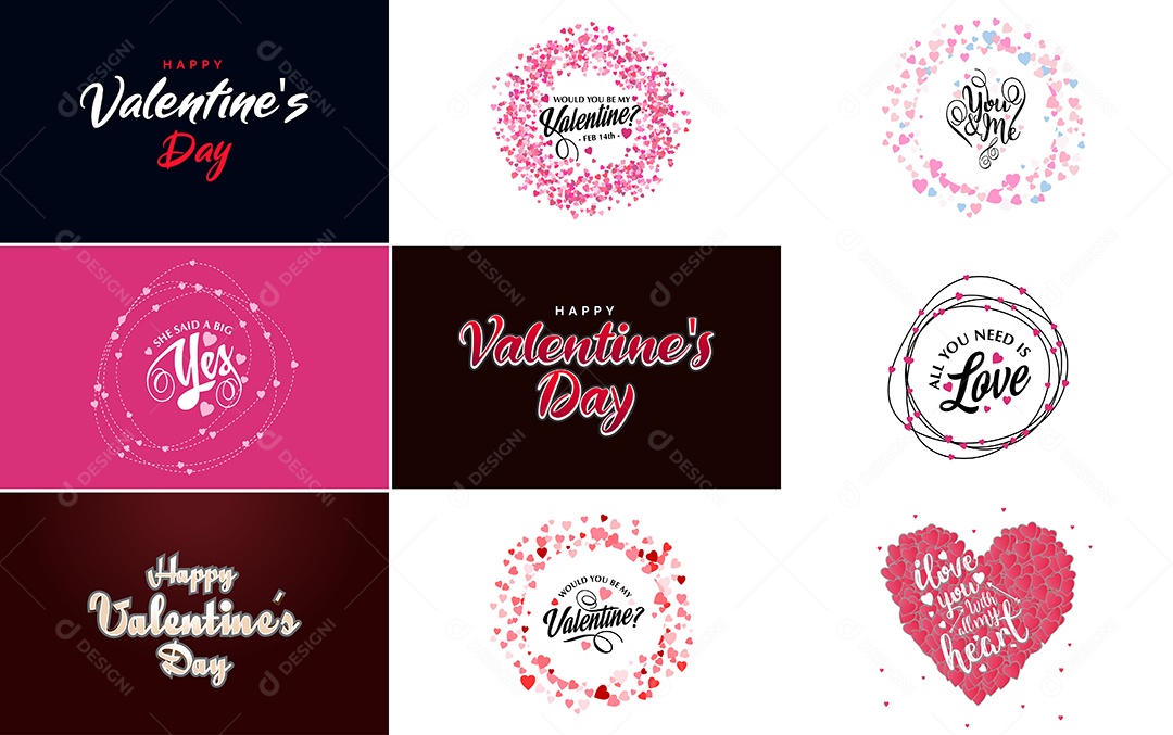 Textos De Feliz Dia Dos Namorados Vetor EPS