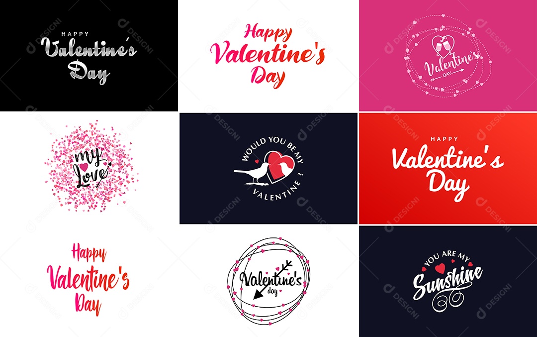 Textos De Feliz Dia Dos Namorados Vetor EPS