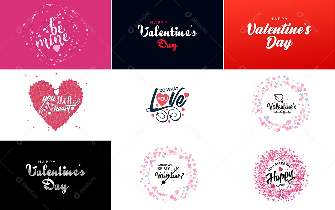 Textos De Feliz Dia Dos Namorados Vetor EPS