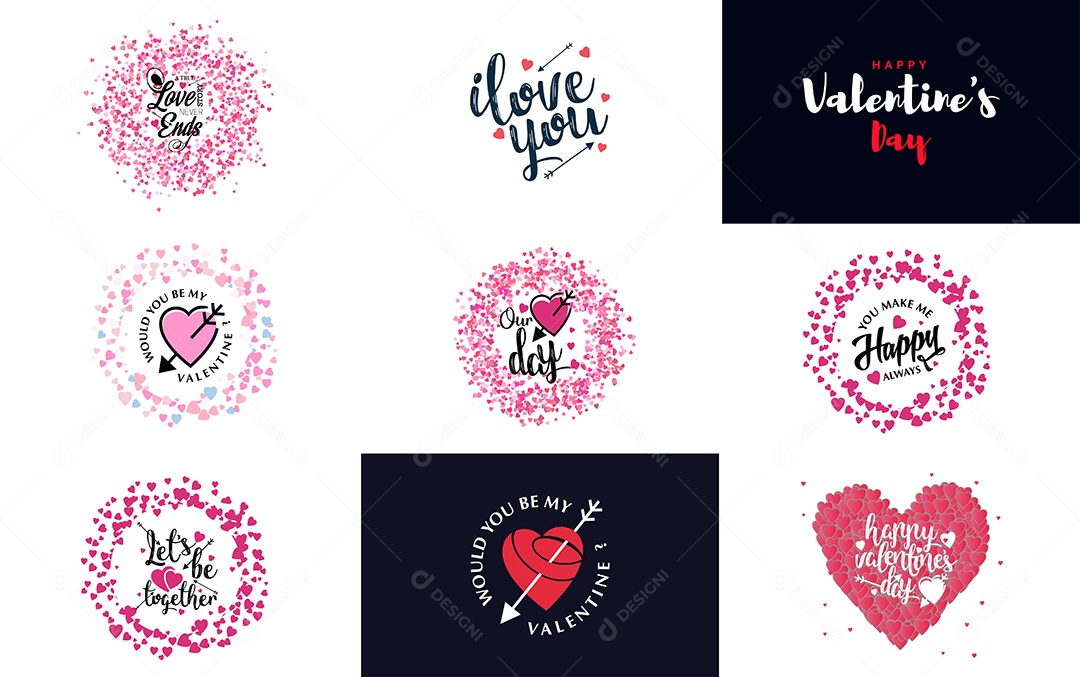 Textos De Feliz Dia Dos Namorados Vetor EPS