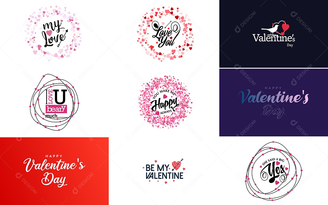 Textos De Feliz Dia Dos Namorados Vetor EPS