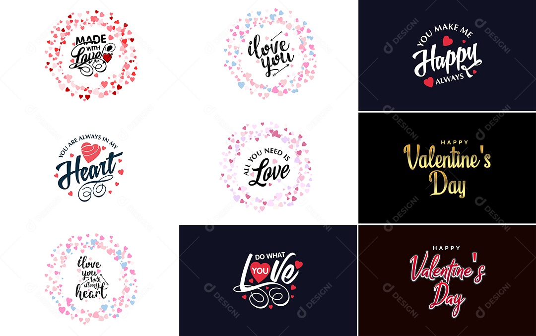 Textos De Feliz Dia Dos Namorados Vetor EPS