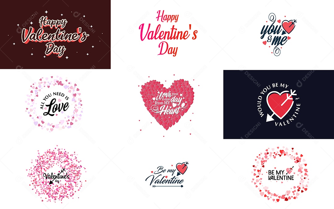 Textos De Feliz Dia Dos Namorados Vetor EPS