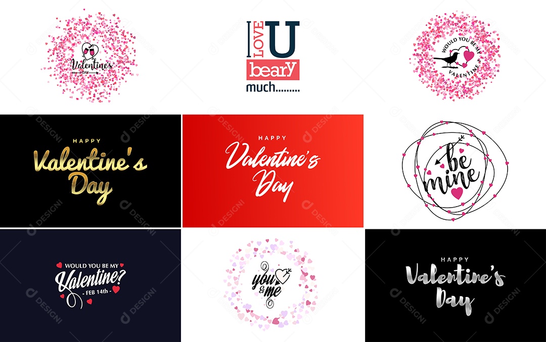 Textos De Feliz Dia Dos Namorados Vetor EPS