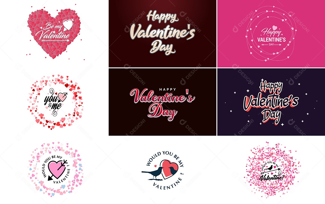 Textos De Feliz Dia Dos  Namorados Vetor EPS