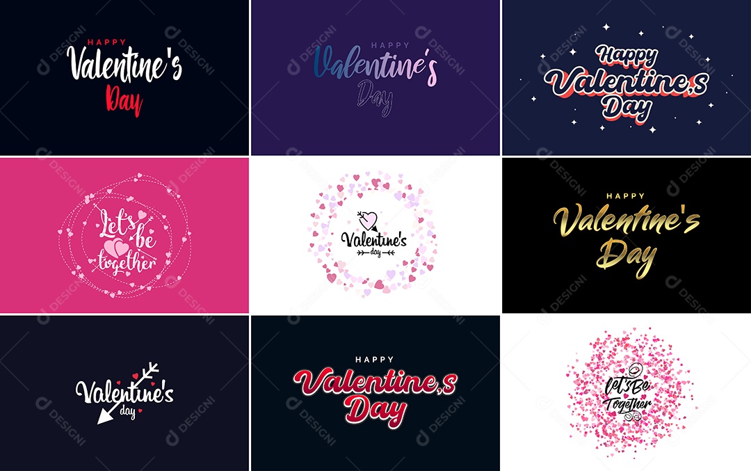 Textos De Feliz Dia Dos  Namorados Vetor EPS