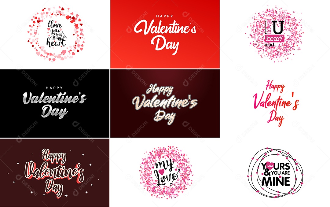 Textos De Feliz Dia Dos Namorados Vetor EPS