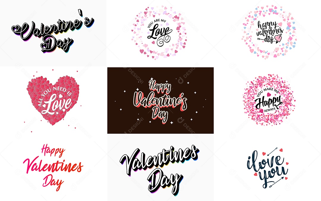 Textos De Feliz Dia Dos Namorados Vetor EPS