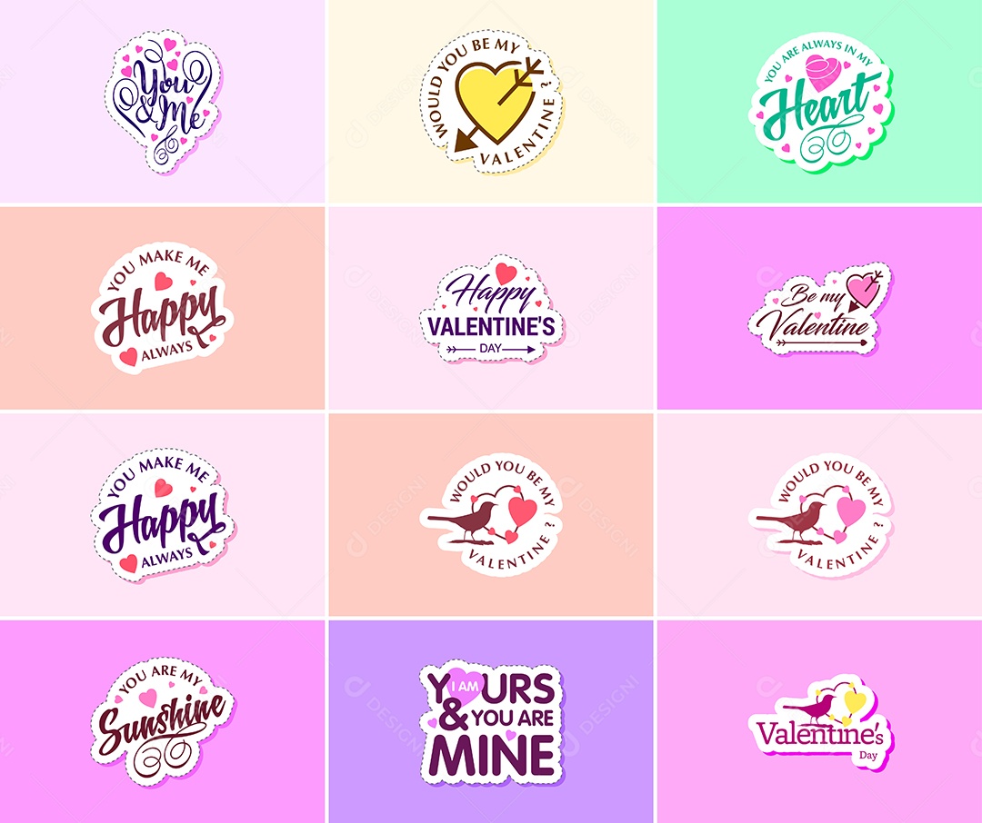 Textos De Feliz Dia Dos Namorados Vetor EPS