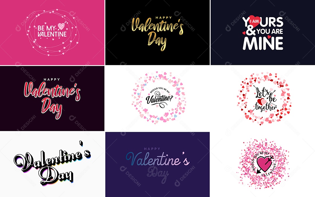 Textos De Feliz Dia Dos Namorados Vetor EPS