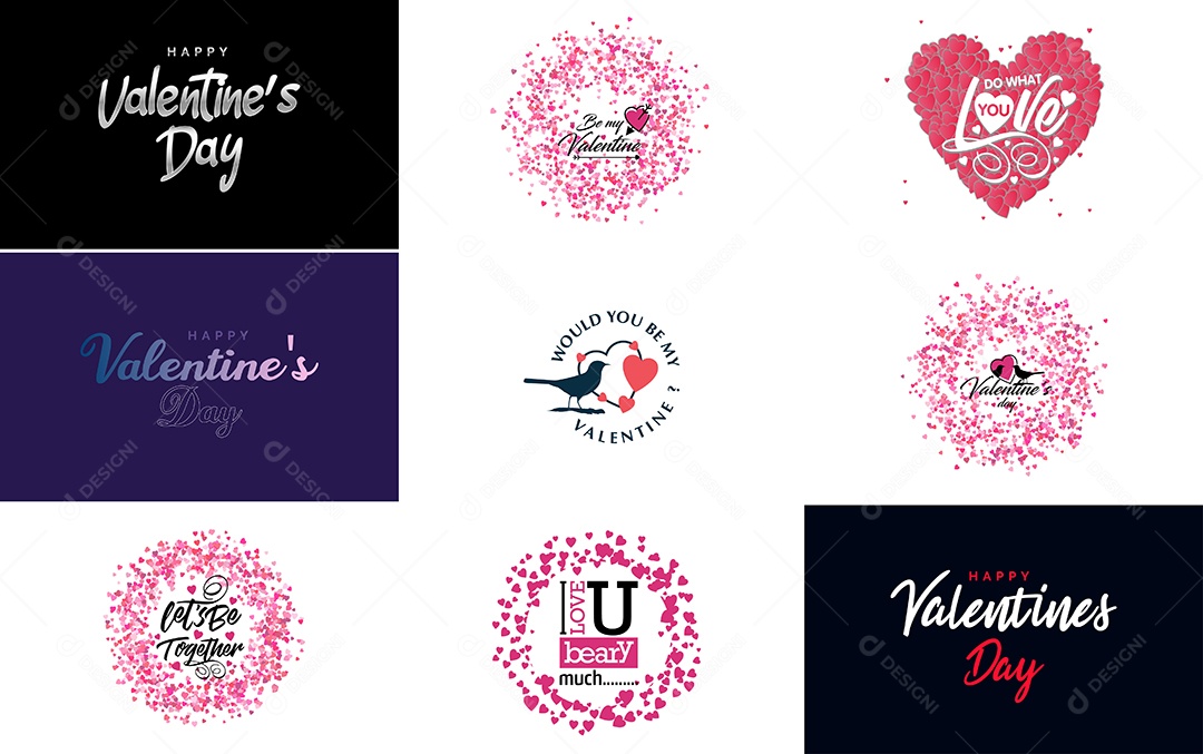 Textos De Feliz Dia Dos Namorados Vetor EPS