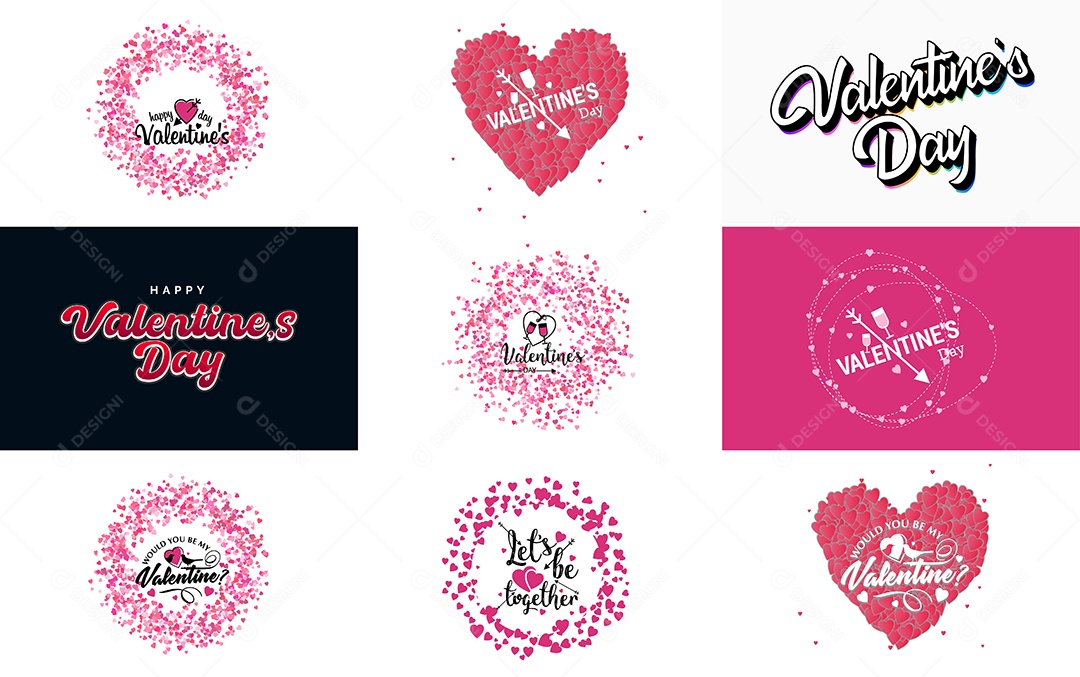 Textos De Feliz Dia Dos Namorados Vetor EPS