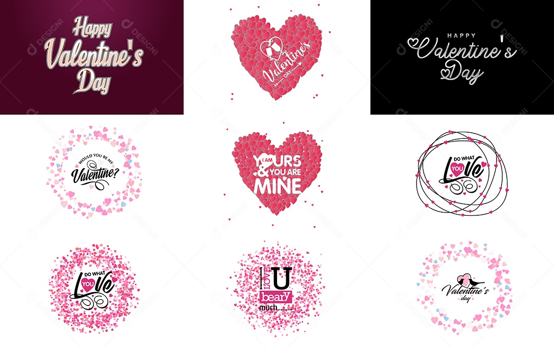 Textos De Feliz Dia Dos Namorados Vetor EPS