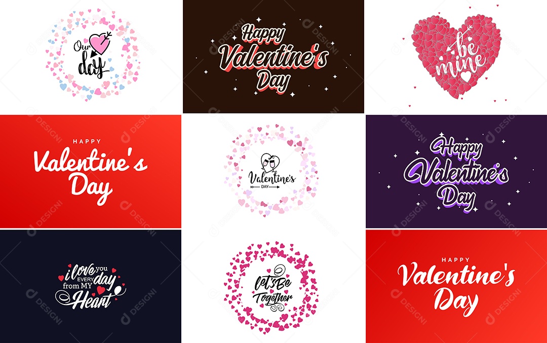 Textos De Feliz Dia Dos Namorados Vetor EPS