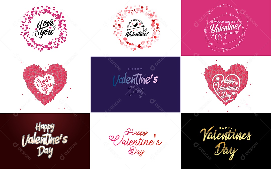 Textos De Feliz Dia Dos Namorados Vetor EPS