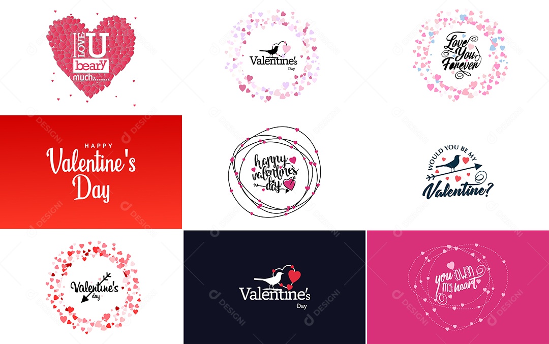 Textos De Feliz Dia Dos Namorados Vetor EPS