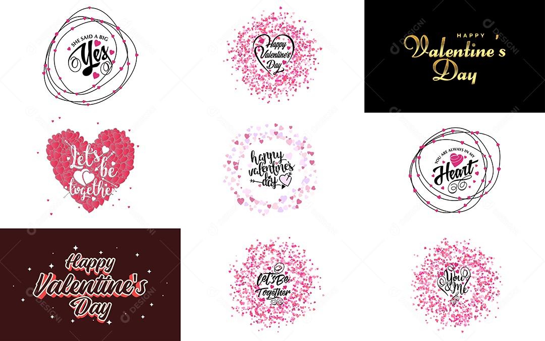 Textos De Feliz Dia Dos Namorados Vetor EPS