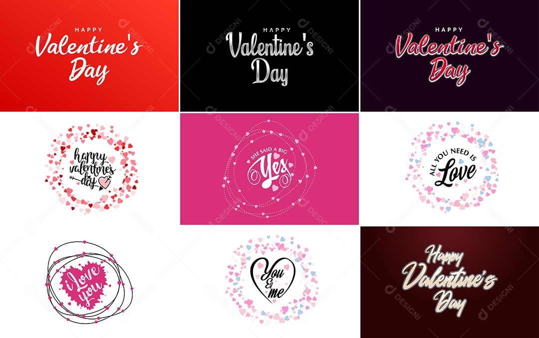 Textos De Feliz Dia Dos Namorados Vetor EPS